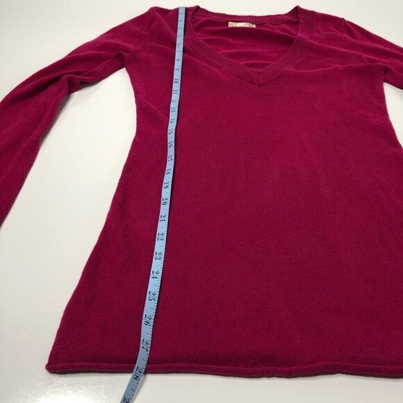 OLD NAVY V-neck Fuchsia Pink Deep-V Perfect Fit Long Sleeve Sweater SIZE SMALL - Picture 13 of 13